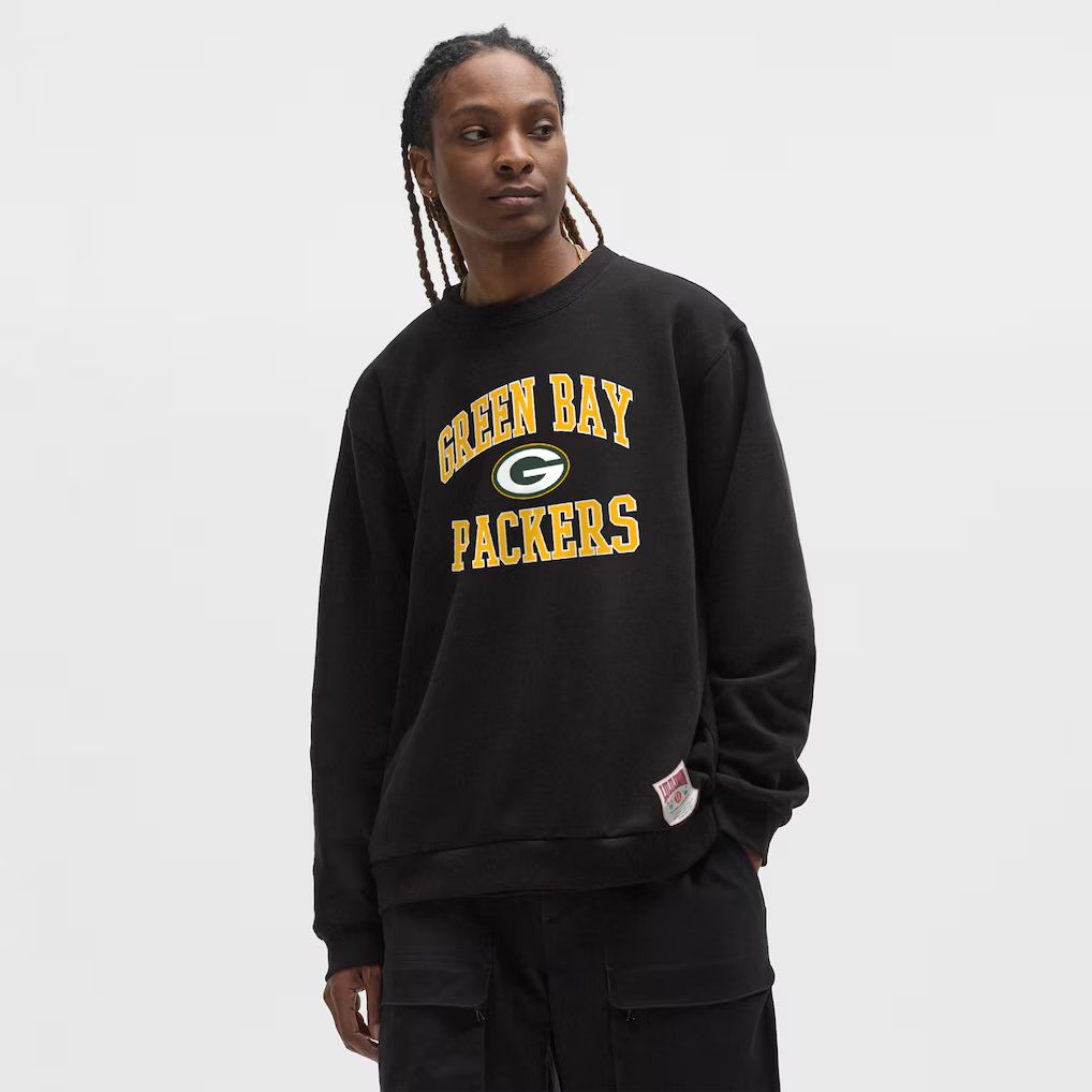 Men 2026 NFL Green Bay Packers black round-neck sweatshirt style 01->new orleans saints->NFL Jersey